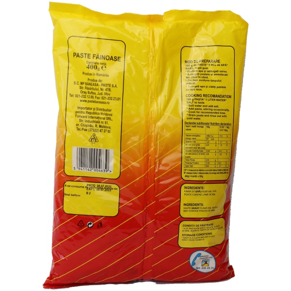 Paste Făinoase Fidelini BANEASA 400G - imagine 2