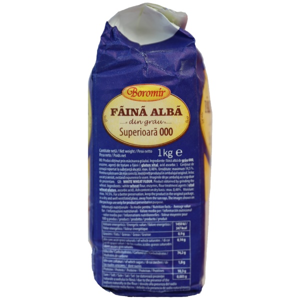 Făină de grâu albă superioară BOROMIR 1KG - imagine 2