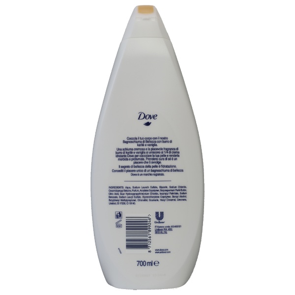 Gel de duș- 700ml- Dove Karite e vaniglia - imagine 2