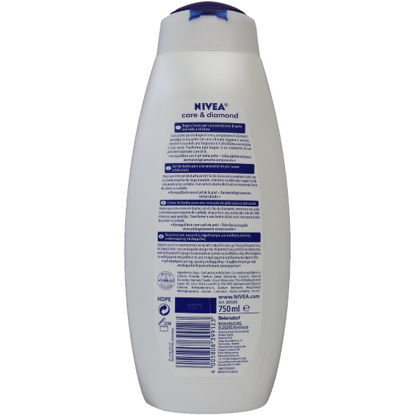 Gel de duș- 750ml- Nivea Care & Diamond - imagine 2