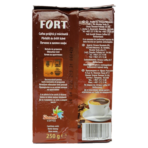 Pachet de cafea vidat - 250g- Fort Strong Coffee - imagine 2