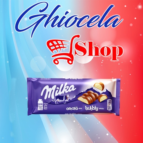 Ciocolată Milka- 95g- Bubbly White (Aerata albă)