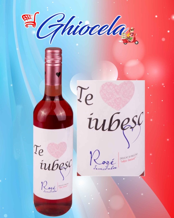 Bauturi Recas Vin Rose, Te Iubesc Mult! Demidulce 12.5% Alcool, 0.75 L