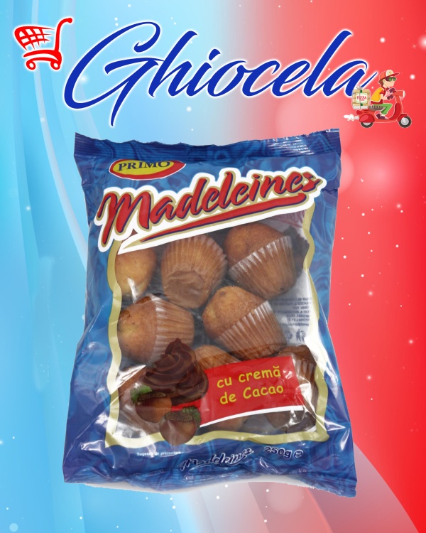 Madeleines Primo 250gr cu crema de cacao