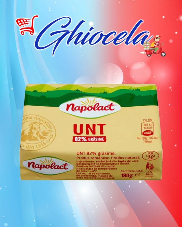 Unt Napolact 82% grasime, 200g.